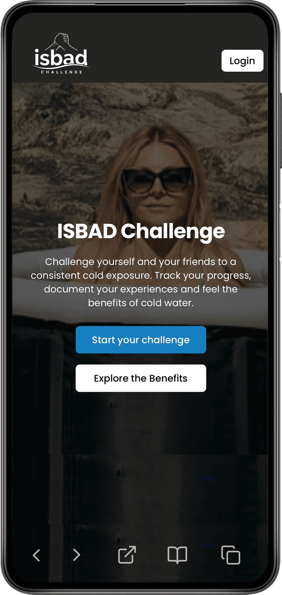 Isbad Challenge - Förstasida