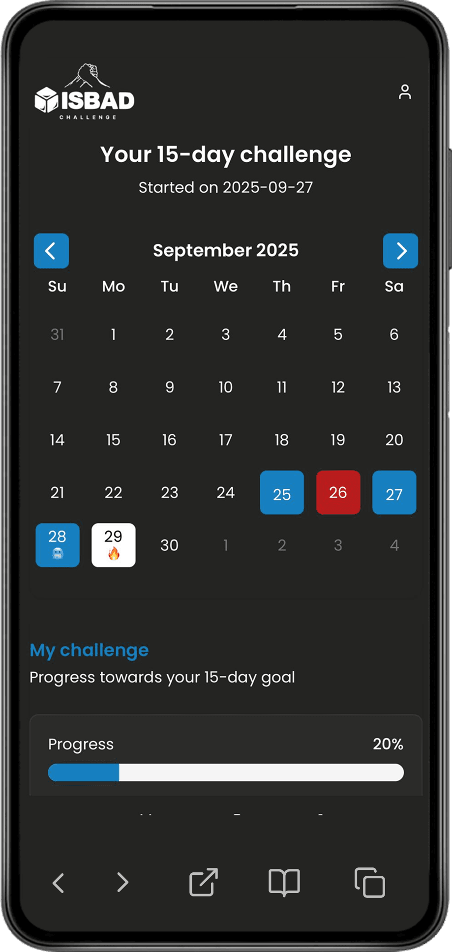 Isbad Challenge - Kalender